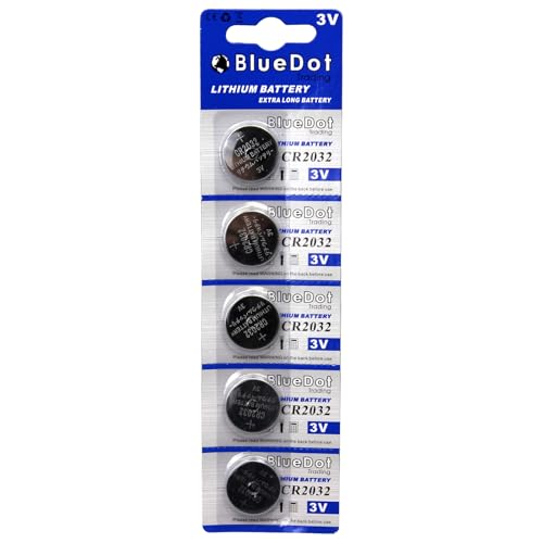 Baterías CR2032 BlueDot Trading, pack de 5, litio 3V