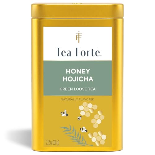 Forte Honey Hojicha Premium Loose Leaf Caffeinated Green Tea