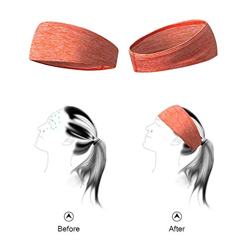 Tiaras esportivas, Andoer 3 faixas para a cabeça PCS faixas para a cabeça femininas e masculinas fai