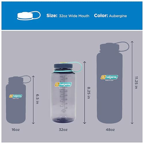 Image of Nalgene 32 oz Wide Mouth Water Bottle | BPA-Free, Durable & Leak Proof, Lightweight Bottle for Hiking & Gym, Work & Travel
