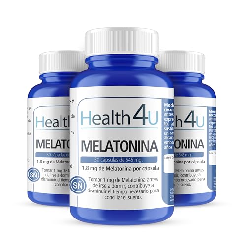 PACK 3 H4U Melatonina 30 cápsulas - Ayuda con el Insomnio y Mejora la calidad del sueño