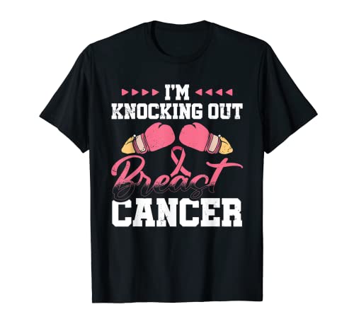 I'm Knocking Out Boxing Sports Breast Cancer Awareness T-Shirt
