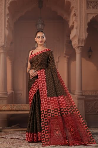 Image of TAMAIRA FASHION Mulmul Pure Cotton Saree For Woman |Office Wear Daily Wear Sarees For Women Without Blouse Piece(Available in 15 Colours)