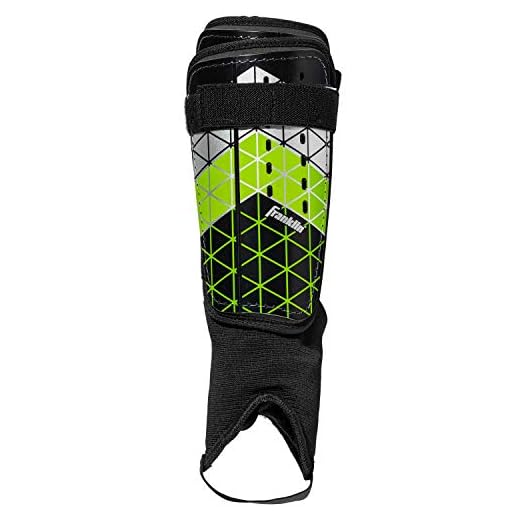 Franklin Sports Field Master Soccer Shin Guard - Black/Optic - Large