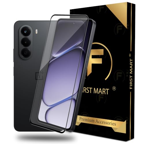 Image of FIRST MART Tempered Glass for OnePlus Nord CE 6 Lite, 9H Full-Glue Screen Protector, 3D Edge-to-Edge, HD Clear, Oleophobic, Case-Friendly, Black, Pack of 1