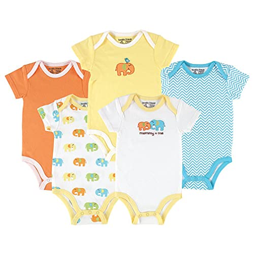 Image of Luvable Friends Baby Unisex Long Sleeve Bodysuits, 5-Pack