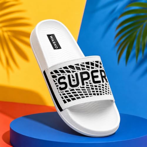 Image of WARKO Slippers For Men | Stylish Chappal For Boys | Soft Cushioned EVA Slides Slipper | Casual FlipFlop Daily Wear Footwear | Indoor Outdoor Use