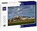 Lais Puzzle Il Castello e Le Case di Montemor-o-Velho Illuminati dal Sole, visti dalle risaie, con Un Cielo Pieno di Nuvole Montemor-o-Velho in Portogallo 1000 Pezzi