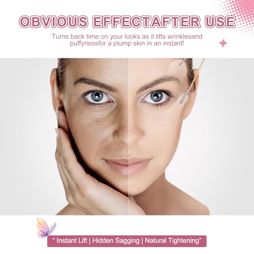 Bvcotor 180PCS Face Lift tape Invisible, Face Lift Tape with 8 bands, Neck Tape Lifting Invisible - Waterproof Instant V-Shaped Lifting Patches for Sagging Skin, Eyes, Double Chin & Wrinkles