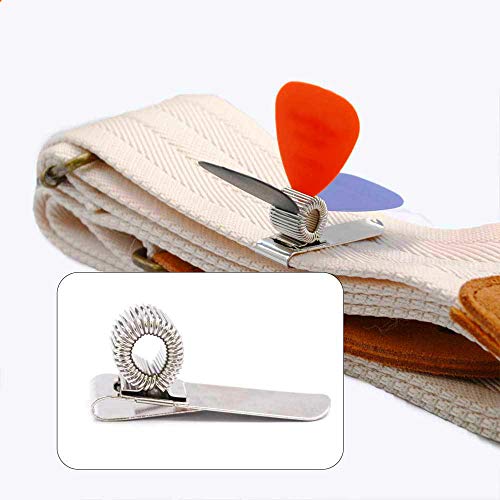 Aestivate Guitar Pick Holder Guitar Strap Pick Clip For Electric Bass Acoustic Guitar Picks Set Include 2 Pick Clips+6 Assorted Color Guitar Picks #TOP2