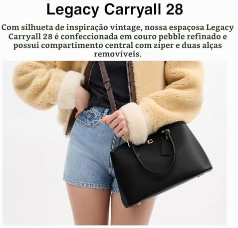 Coach Legacy Carryall 28, Preto, One Size | Amazon.com.br