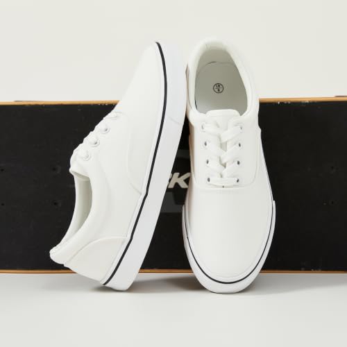 Image of yageyan Men's Low Top Canvas Walking Shoes Lace-up Fashion Sneakers Casual