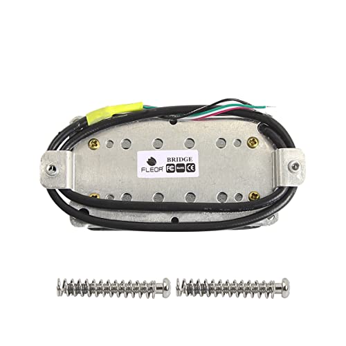 Fleor High Output Bridge Pickup Dual Hot Rail Humbucker Pickups Ceramic Electric Guitar Pickup Humbucker, Black #TOP3