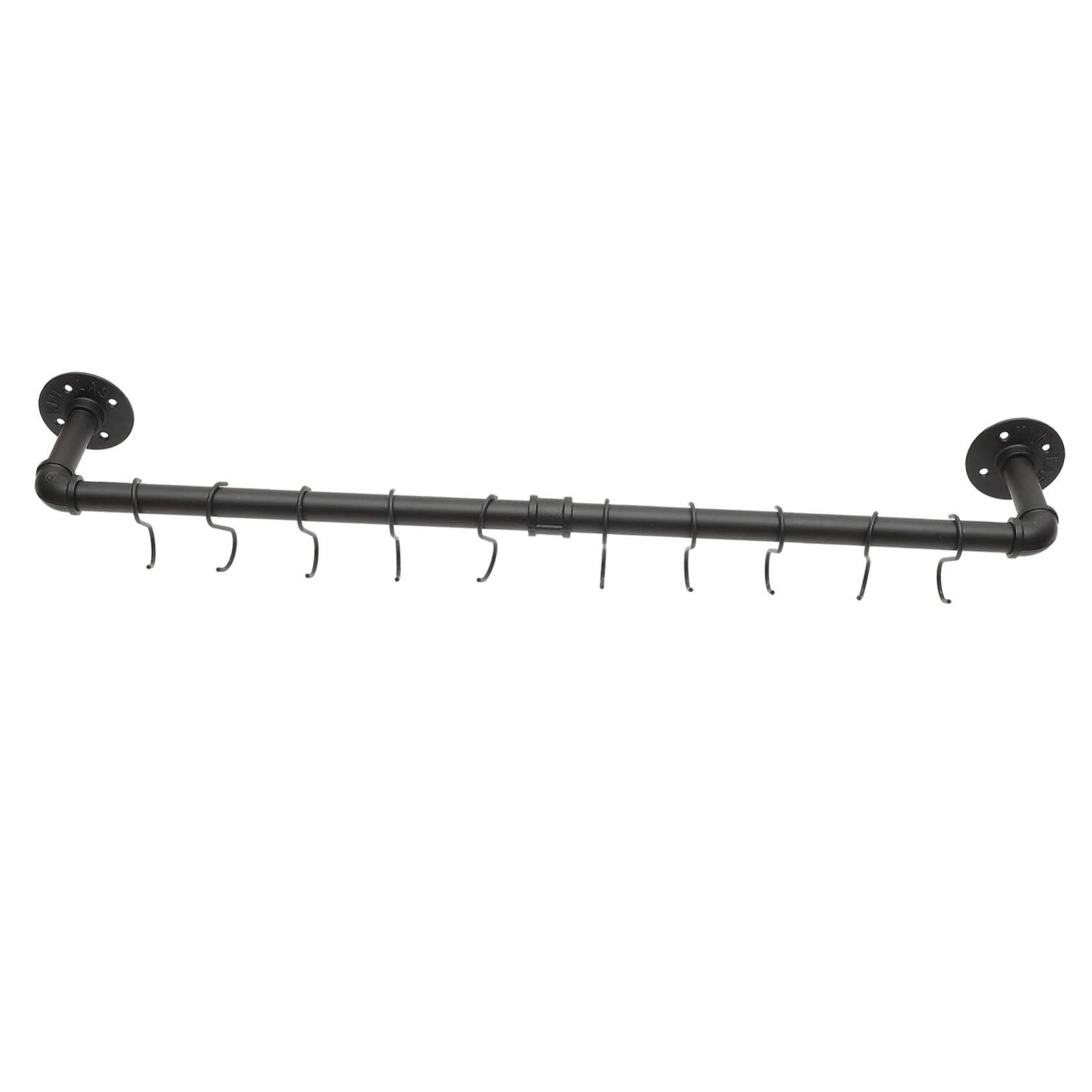 MUCKLILY 1 Set Industrial Wall Mounted Pot and Pan Rack with Hooks Kitchen Hanging Utensil Rack for Space Saving Organization Versatile and Easy to Use Cookware Holder