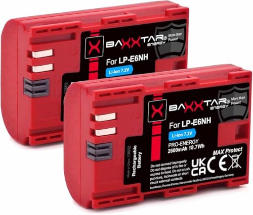 Batterie LP-E6NH 2600mAh double Baxxtar avec chargeur rapide USB-C - 2