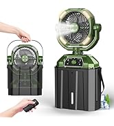 Amazon | 【Amazon 限定ブランド】キャンプ 扇風機 ミストファン 自動