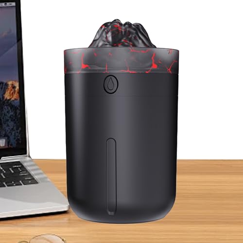 Imagen de Yaztauho Humidificador De Aire Volcánico Difusor De 7 Colores Con Carga Tipo-C De 330ml Humidificador Portátil de Vapor Frío