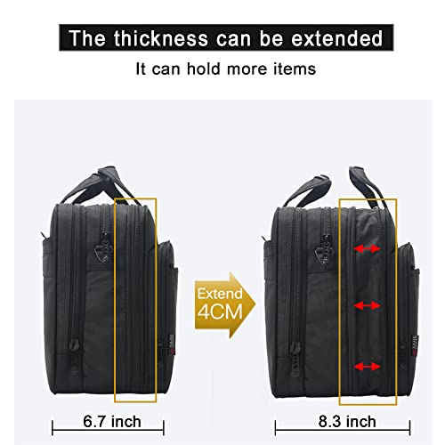 Large Briefcases For Men Canvas Tote Bag 15.6 Inch 17 Inch 19 Inch Laptop Case Work Bags Office Messenger Bag3