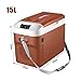 15L, 20L Auto Refrigerator Dual Use Of Car And Home 2025 Summer Outdoor Camping Picnics Digital Display Screen Car Mini Fridge(Brown 15L-US-110V)