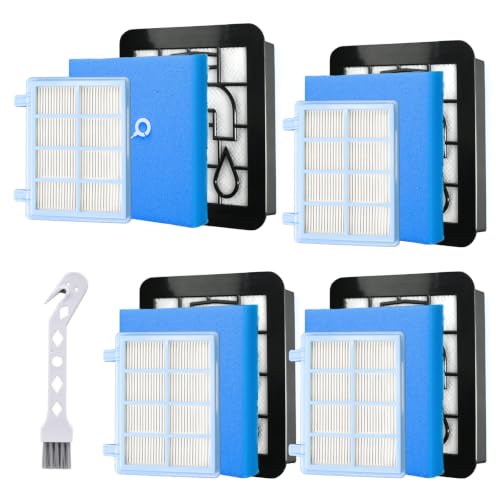 4 Stück FC8010/02 Filter für Philips fc9332 fc9331 fc8010/01 fc9555 fc9550 FC9330-FC9334 FC9350-FC9353 power cyclone 5 filter active serie FC8010/01 Staubsauger Filter sowie 1 Reinigungswerkzeug