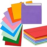 HappyHapi 100 Pack 5x7 Envelopes for Invitations, A7 Printable Colored Envelopes, Envelopes Self Seal for Weddings, Invitations, Photos, Postcards, Greeting Cards, Mailing