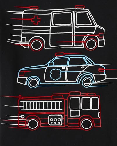 The Children's Place Baby and Toddler Boys' Vehicle Short Sleeve Graphic T-Shirts, Multipack2