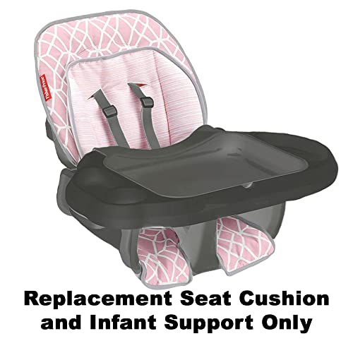 Image of Replacement Pad for Fisher-Price Space-Saver Highchair - GDK25 ~ Deluxe Model ~ Pink Gemstone Print ~ Replacement Seat Cushion and Infant Support