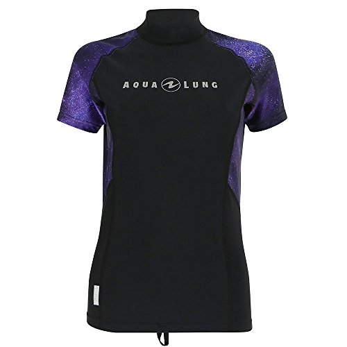 Aqua Lung Womens Short Sleeve Galaxy Rashguard - Twilight Camo - LG