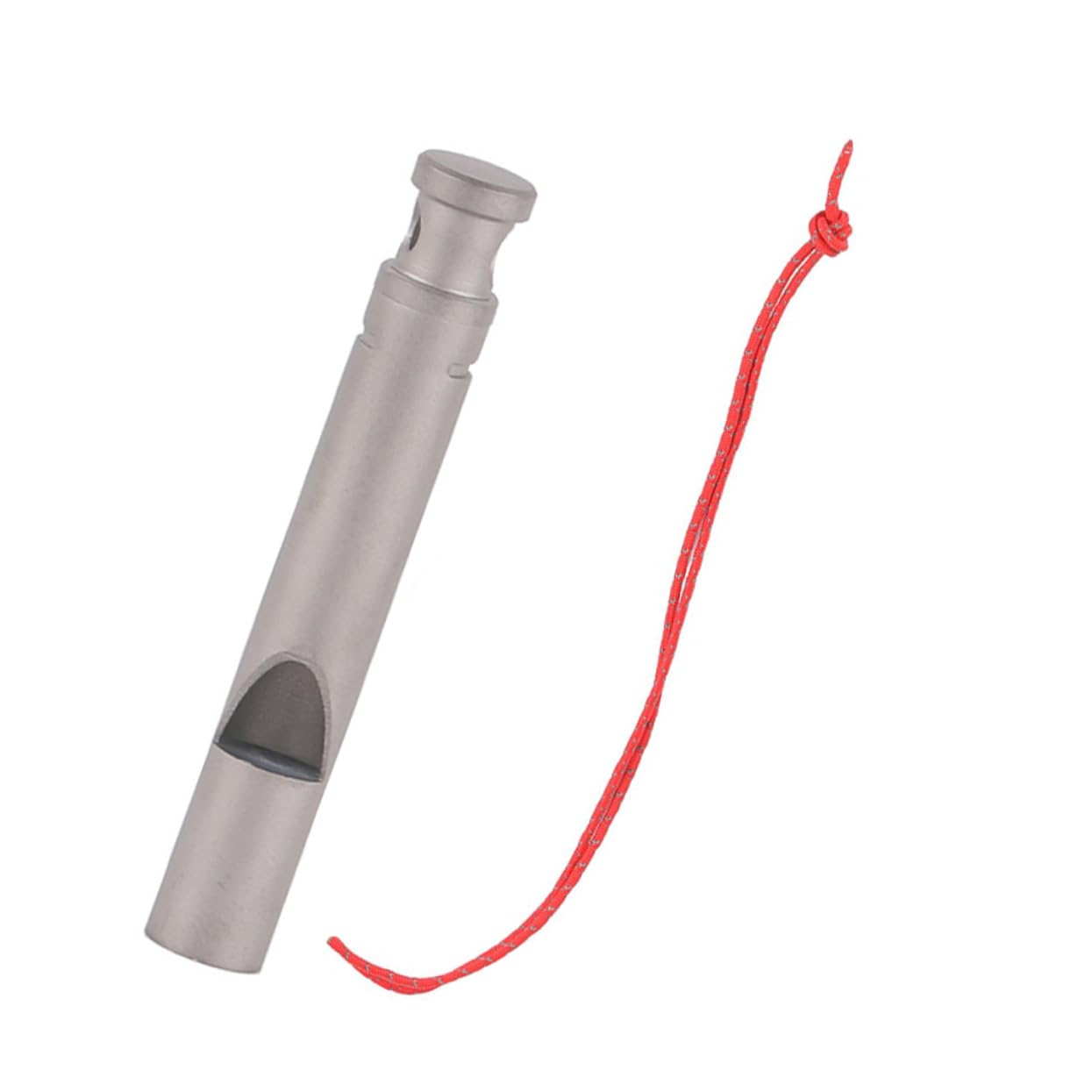 TOYANDONA Silbato de Titanio Light Whistle Silbato de Camping Silbato Resistente Silbato Deportivo con cordón Deportes y Aire cordón de Silbato Delicado Silbato de Senderismo Silver