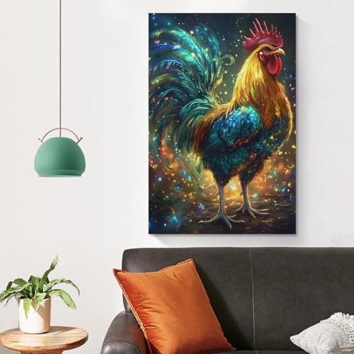 Cuadros decorativos en lienzo de gallo para salón y paredes de casa 4