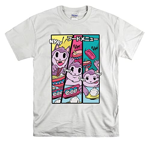 T-shirt japonais amusant en coton blanc pour vos sorties décontractées