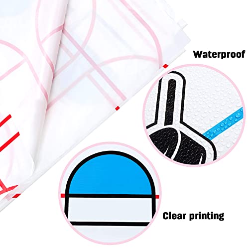 Boao Hockey Tablecloth Ice Hockey Field Table Cover Plastic Tablecloth Dining Room Kitchen Rectangular Table Cover For Patio Picnic Camping Spring Summer Sport Events 54 X 96 Inch, 100G, White(1 Pcs) #TOP1