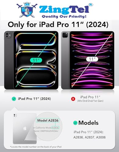 Image of Screen Guard Designed For iPad Pro 11 Inch 2024 M4 (5th Generation) Nano Fiber Tempered Glass Screen Protector Flexible, HammerProof & Shatterproof