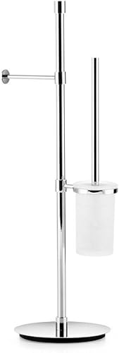 Complementa el dispensador de papel higiénico independiente y el soporte para cepillos de inodoro