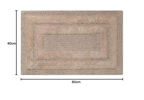 Luxury Anti-Skid Tufted Cotton Floor Mat - Exquisite Comfort for Living & Bath Area - Slip-Resistant & Plush Design - Elevate Your Home with Ilalian Elegance! (40x60 Cm, LINO)