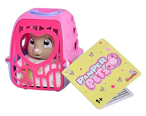 Simba 105950125 - Pamper Petz Mini - Pamper Petz Mini Tierbabys mit Magische Pfotte, die enthüllt, ob es EIN Mädchen oder Kerl ist, Erhältlich als Hund, Katze oder Kaninchen, Ab 1 Jahr