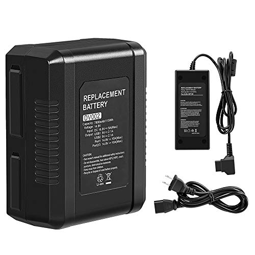 Amityke V Mount/V-Lock Battery 115Wh 7800mAh Vmount Battery Compatible with Sony Video Camera Camcorder Broadcast with with Dual D-Tap & USB Port for DSLR BMPCC 4K, LED Light, Monitor, HDCAM, XDCAM