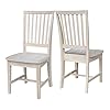 Set of 2 mission side chairs 392h solid parawood kitchen dining furniture stylish comfortable chairs for dining room paint or stain to match your decor unfinished  urban country home decor
