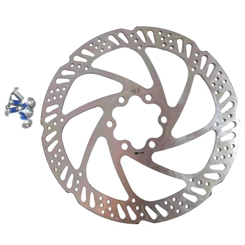 DIFLAX Dischi Freno a Disco per Bicicletta, Freni a Disco Bicicletta, Dischi Freno MTB, 160 mm, Per Mountain Bike, Bici da Strada, Alta Prestazione di Frenata, Resistente, Facile da Installare