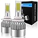 ECCPP 9005/HB3 LED Headlight Bulb Hi/Lo Beam White Fog Lights Conversion Kit - 80W 6000K 10400Lm - 3 Year Warranty(Pack of 2)