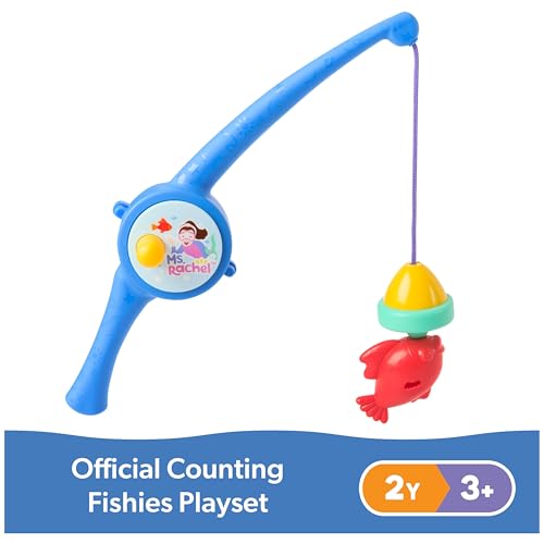 Ms. Rachel Counting Fishes Playset with 5 Floatable Toy Fish & Fishing Rod - image 3