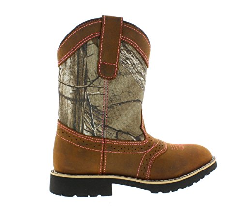 Itasca Unisex-Child Youth Pull-on Leather/Nylon Buckaroo Western Boot