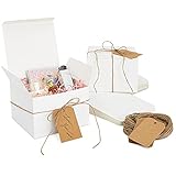 White Gift Boxes with Lids, Bulk for Wedding Favors, Birthday Party (6x6 In, 25 Pack)