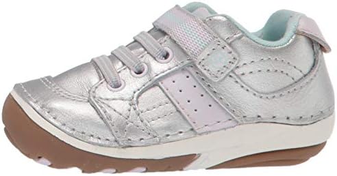 Stride Rite baby girls Srt Soft Motion Artie Sneaker, Silver, 3.5 Wide Infant US | Image 7