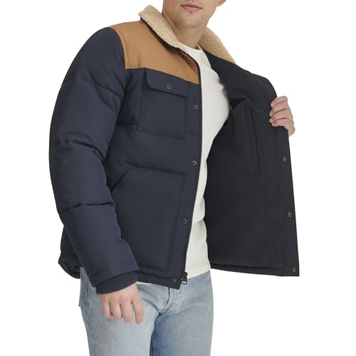Image of Levi's Men's Woodsman Sherpa Collar Puffer Jacket (Regular and Big & Tall Sizes)