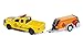 Siku 3505, RAM 1500 Pick-Up with Compressor Trailer, 1:50, Metal/Plastic, Yellow/Orange, Incl. barriers and Toy Figure