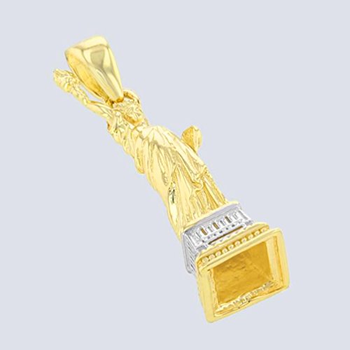 Jewelry America Solid 14K Yellow Gold Statue of Liberty Charm Pendant2