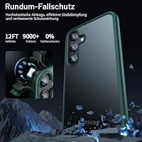 Premium Hülle für Samsung Galaxy S25 – Robust, stoßfest & stilvoll! Airbag-Technologie für Schutz auf Militärniveau. Kratzfest, griffig & sorgt für höchsten Komfort (Grün, Samsung S25) – Ansicht 6