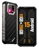 Ulefone Armor 22 Smartphone Infrangibile Android 15, 16GB RAM+256GB ROM/512GB TF, Schermo 6.58" FHD+ 120Hz, Telecamera Notturna 64MP, Batteria 6600mAh 33W, 4G Dual SIM/NFC/IP69K Telefono Impermeabile