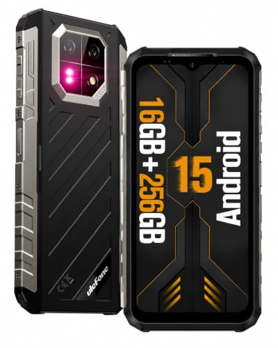 Ulefone Armor 22 Smartphone Incassable Android 15, 16Go RAM+256Go ROM/512Go TF, Écran 6.58" FHD+ 120Hz, Caméra Nocturne 64MP, Batterie 6600mAh 33W, 4G Dual SIM/NFC/IP69K Téléphone Étanche Noir